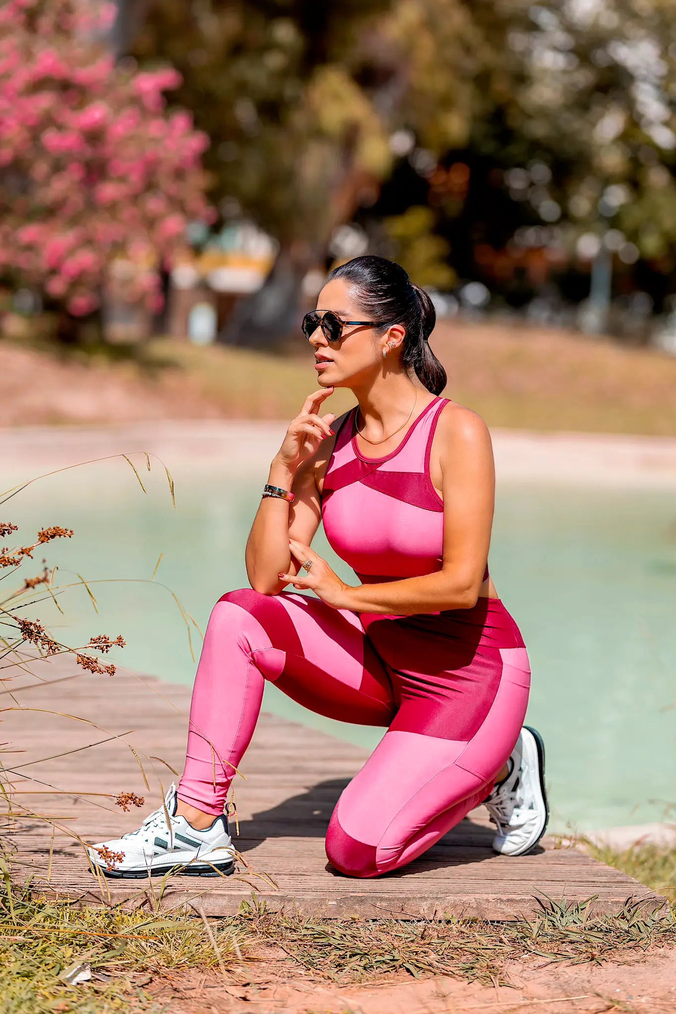 Legging de Sport - Magenta Terra e Mar